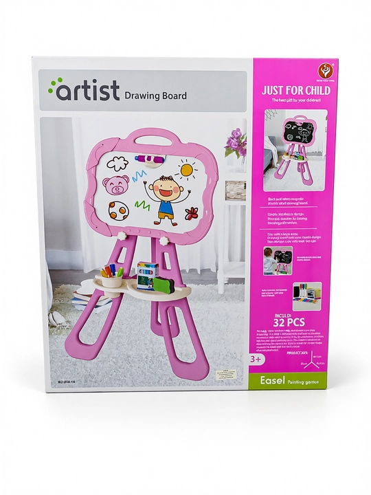 Bolalar ikki tomonlama Artist Drawing Board molbert, 32 buyum