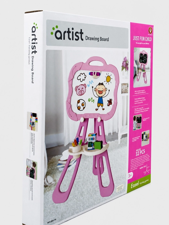 Bolalar ikki tomonlama Artist Drawing Board molbert, 32 buyum