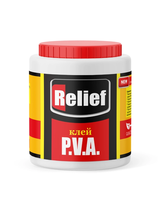 Relief P.V.A. universal yelim, yog‘och, qog‘oz, karton va mato uchun 0,8 kg