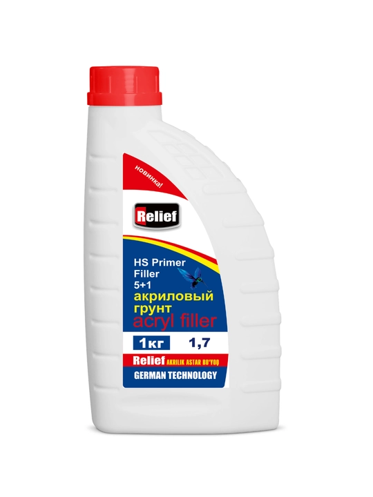 Relief HS Primer Filler 5+1 akril grunt, akril shpaklyovka-grunt 1 kg