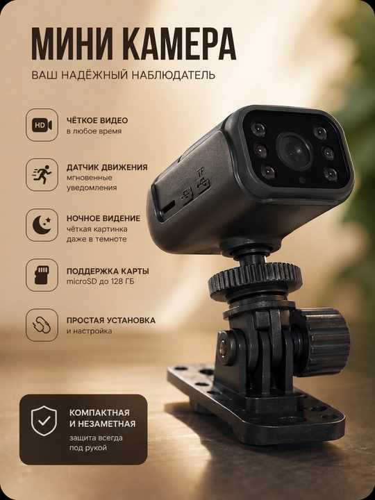 Mini kamera, Wi-Fi kamera, uy uchun Wi-Fi kamera, mini kamera Full HD