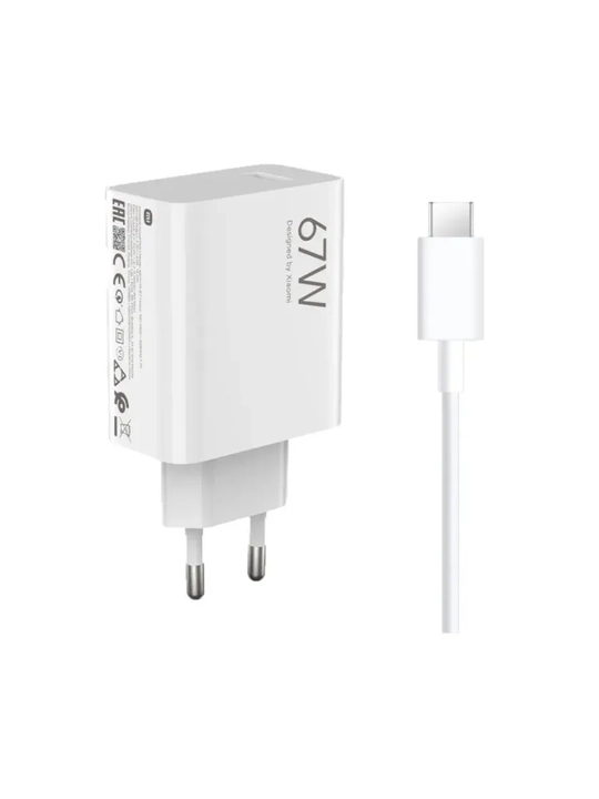 Type-C/USB kabeli bilan tez quvvatlash qurilmasi, quvvati 33/67/120 Vt, 6A