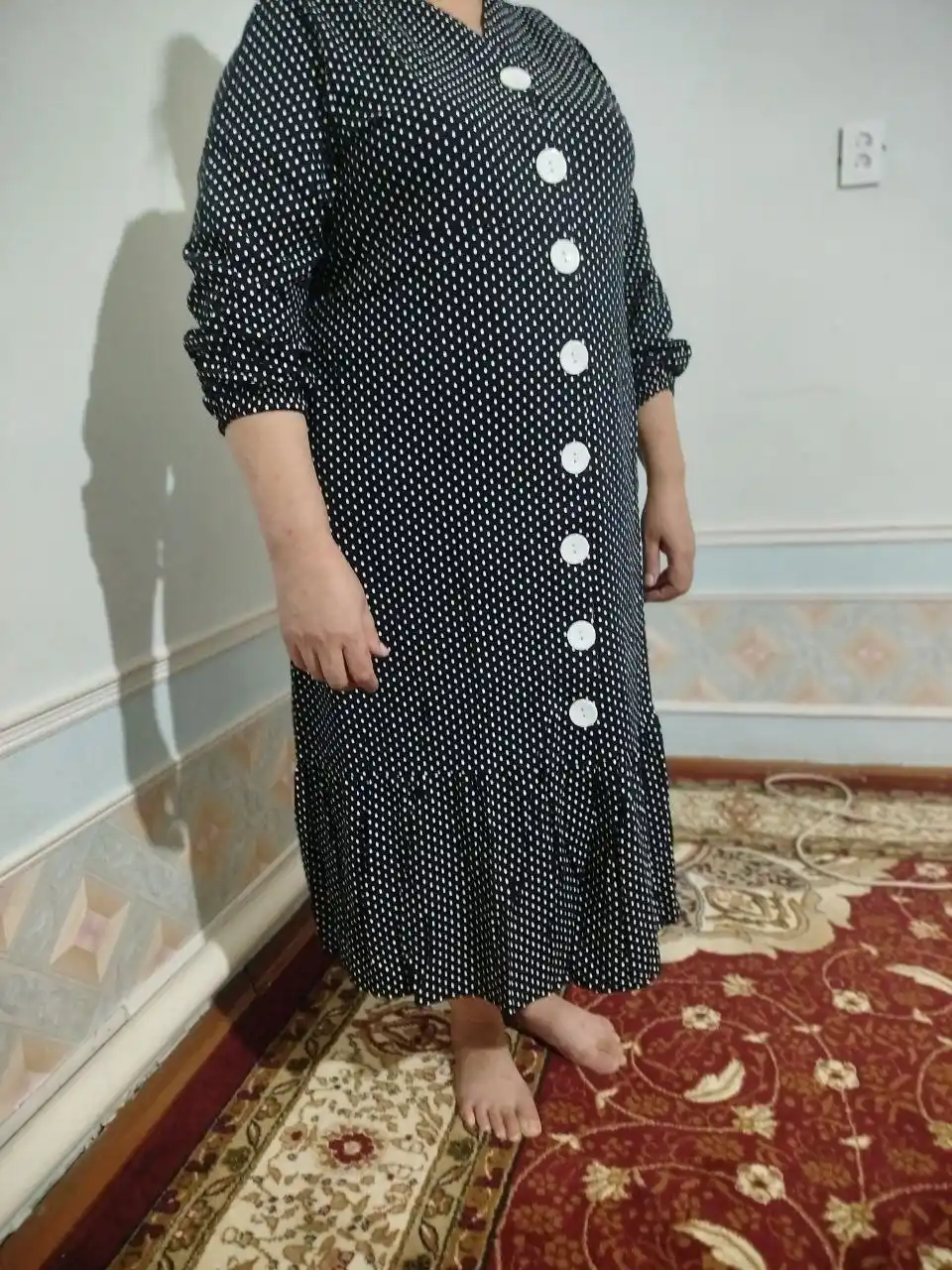 Ayollar uchun uy xalati, paxtali reaktiv mato, uy libosi