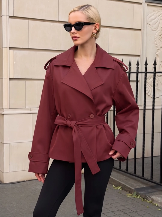 Тренч женский с поясом, женская куртка — ELLY FASHION