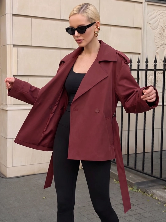 Тренч женский с поясом, женская куртка — ELLY FASHION