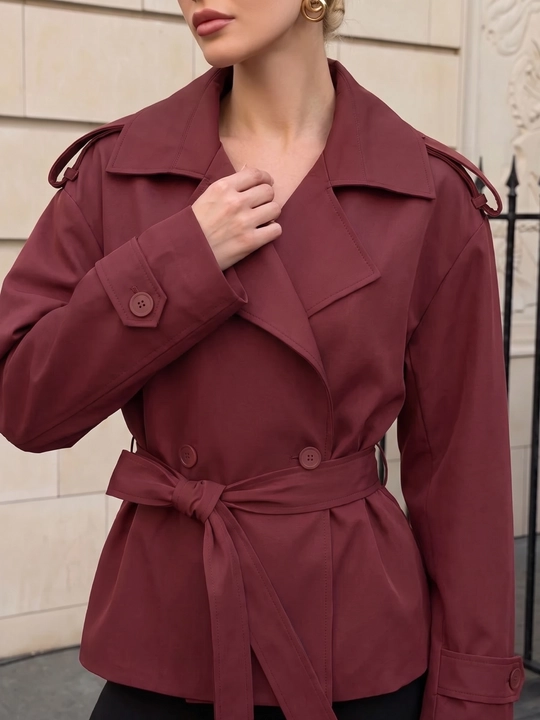 Тренч женский с поясом, женская куртка — ELLY FASHION