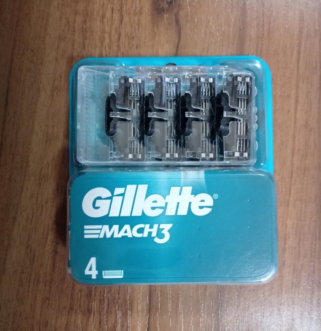 Сменные Кассеты Gillette Mach3 Для Бритвы, с 3 лезвиями, прочнее, чем сталь, для точного бритья, 4 шт