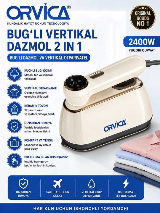 ORVICA ORM 3528B Bug‘li Dazmol 2400 Vt - 