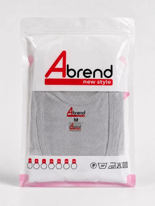 Мужская майка Abrend New Style белая и серая — хлопковая майка без рукавов