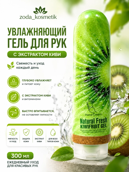 Увлажняющий крем для рук, Natural Fresh фруктовый гель - 