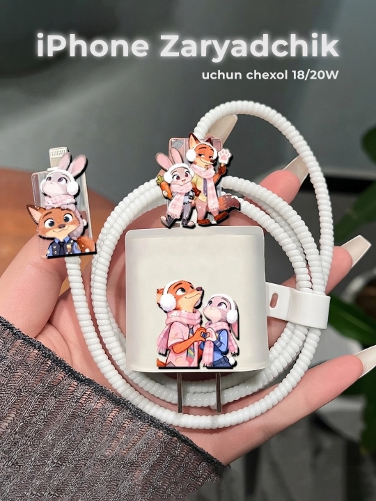 Zaryadchik uchun g'ilof, batareya uchun chexol, zaryadchik kabel - 