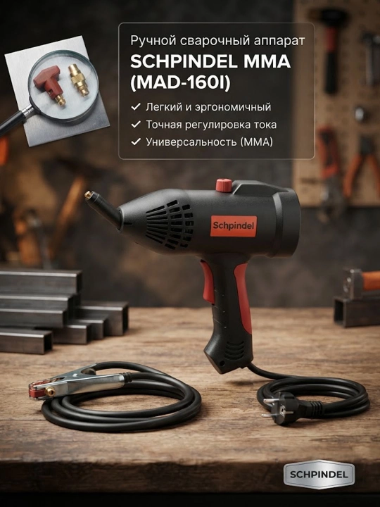 Ручной сварочный аппарат SCHPINDEL MMA (MAD-160I) - 