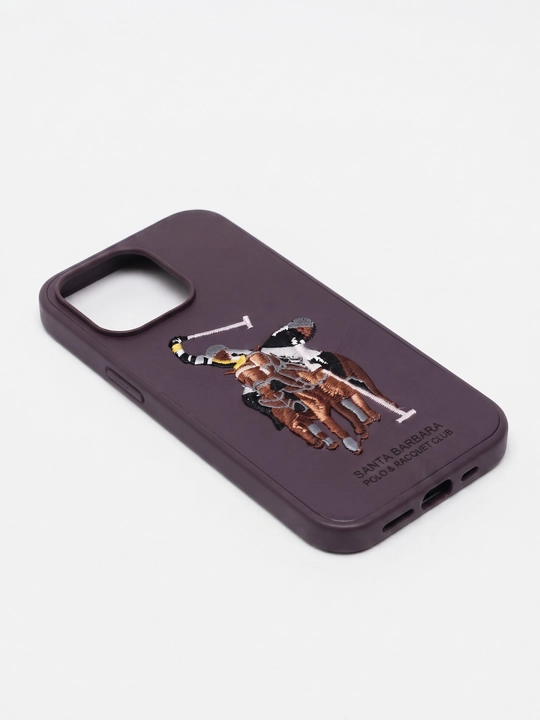 IPhone 13 Pro / 13 Pro Max uchun kashta tikilgan Santa Barbara Polo charm g‘ilofi