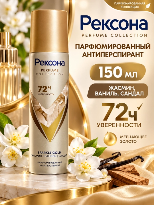 Rexona Parfum Collection — парфюмированный антиперспирант с защитой до 72 часов, 150 мл - 