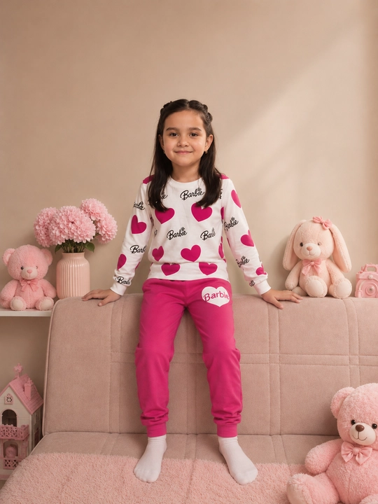 Qizlar uchun bolalar pijamasi, uy kiyimi to‘plami - 