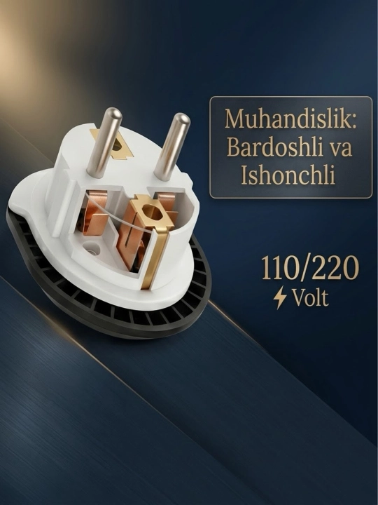 Universal adapter Merkan KT168, evro va o'zb rozetka uchun, terminator, 16 A - 
