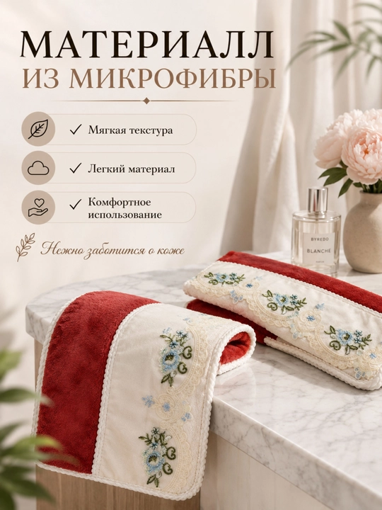 Banni va yuz kamplektlar yumshioq va qulay suvni shimishi zur