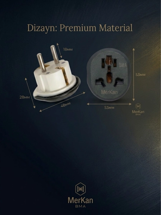 Universal adapter Merkan KT168, evro va o'zb rozetka uchun, terminator, 16 A