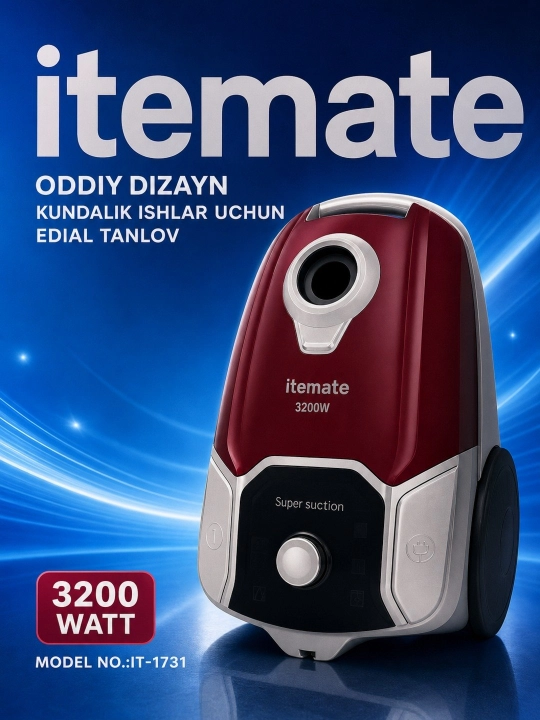 Itemate IT-1731 — мощный бытовой пылесос 3200 Вт - 