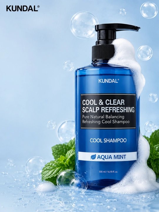 KUNDAL Sulfatsiz sovutuvchi shampun Cool & Clear Scalp Refreshing Shampoo, 500 ml - 