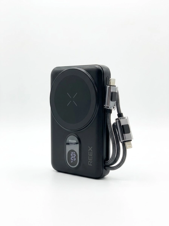 REEX RPB-11 MagSafe PD22.5W 15W 10000 mA/soat magnitli quvvat banki Qora - 