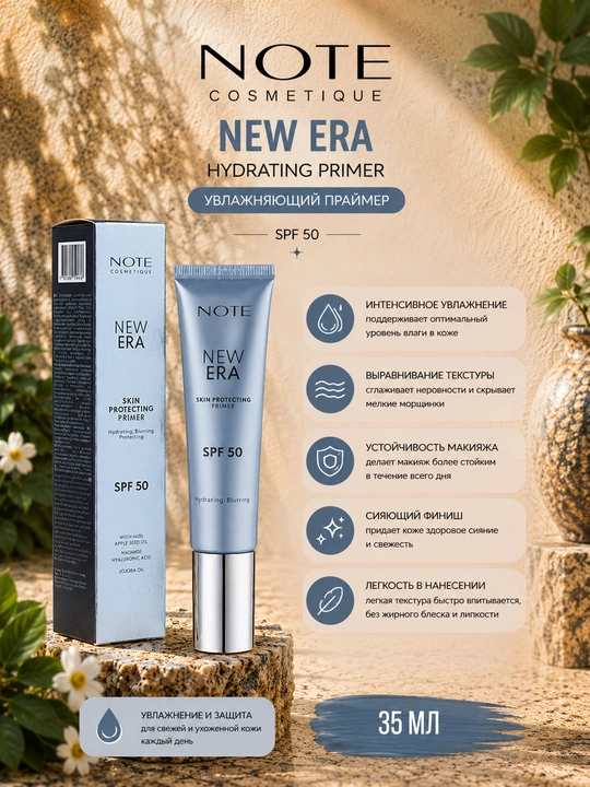 Праймер для лица NOTE New Era Skin Protecting Primer SPF 50, увлажняющий, с защитой SPF 50 - 