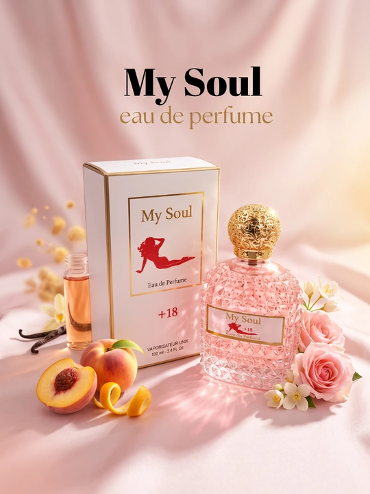 My Soul ayollar atiri, shaftoli, yasmin, vanil, mushk, parfum, uzoq turuvchi, xushbo'y suv