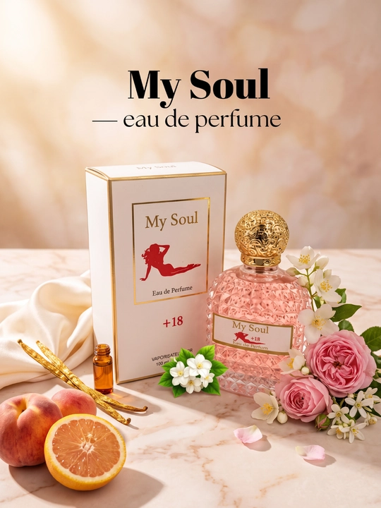My Soul ayollar atiri, shaftoli, yasmin, vanil, mushk, parfum, uzoq turuvchi, xushbo'y suv
