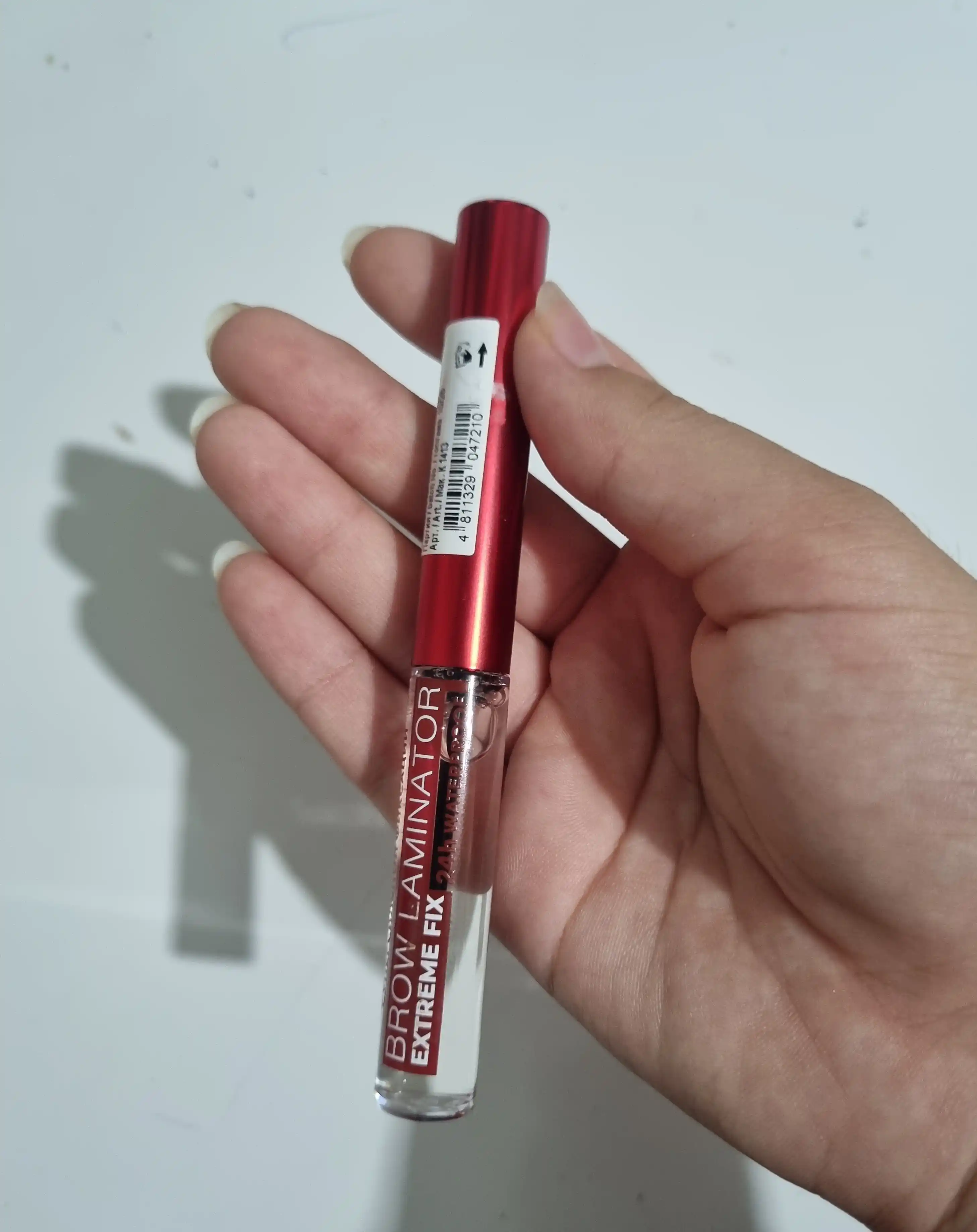 Qosh uchun gel-fiksator, Luxvisage Brow Laminator extreme fix 24h, suvga chidamli, 4.2 g