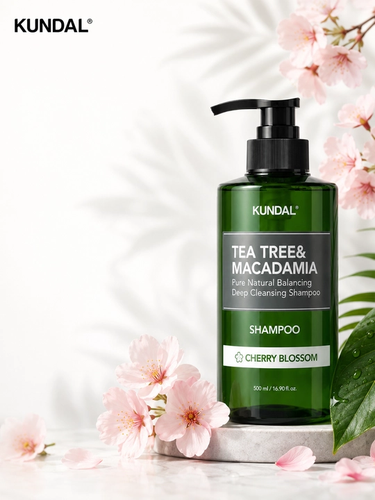 KUNDAL Шампунь для жирной кожи головы Tea Tree & Macadamia Deep Cleansing Shampoo, 500 мл - 