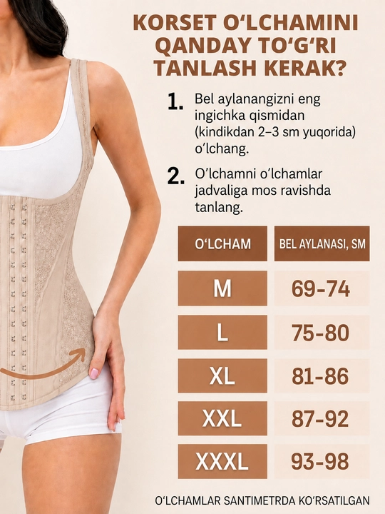 Ayollar uchun bel va qorin tortuvchi korset, ayollar korreksiyalovchi ichki kiyimi, bandaj