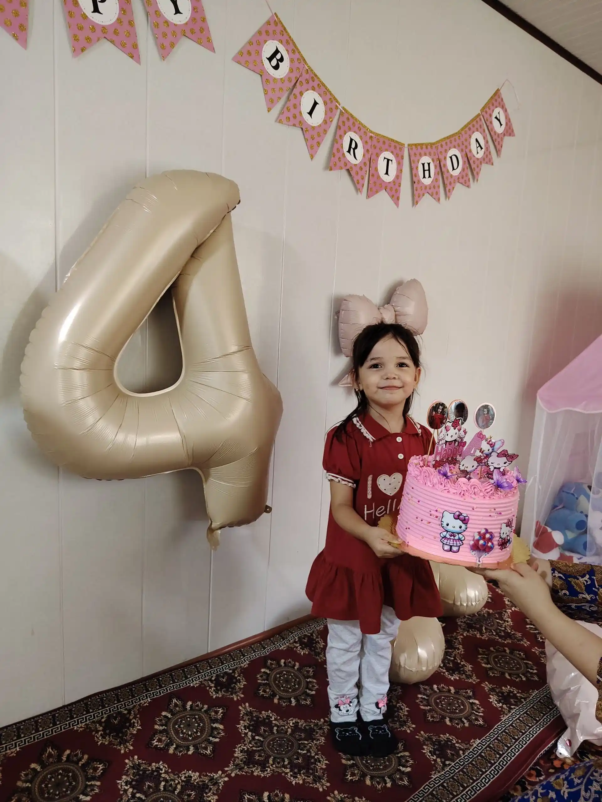 1, 2, 3, 4, 5 yoshli qizchalar tug‘ilgan kuni uchun folgali havo sharlari to‘plami