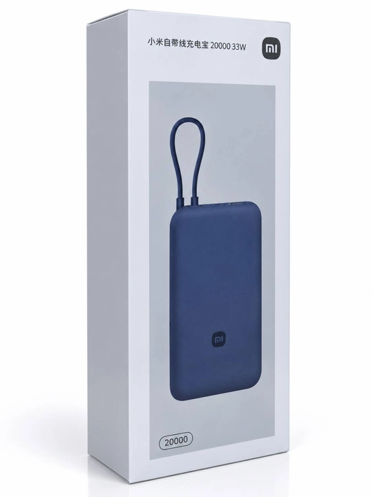 Xiaomi Power Bank 20000mAh 33W со встроенным кабелем, быстрая зарядка