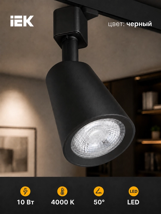 LED yo'l chiroqchasi IEK DTO 1403 10W 4000K 50° bir fazali
