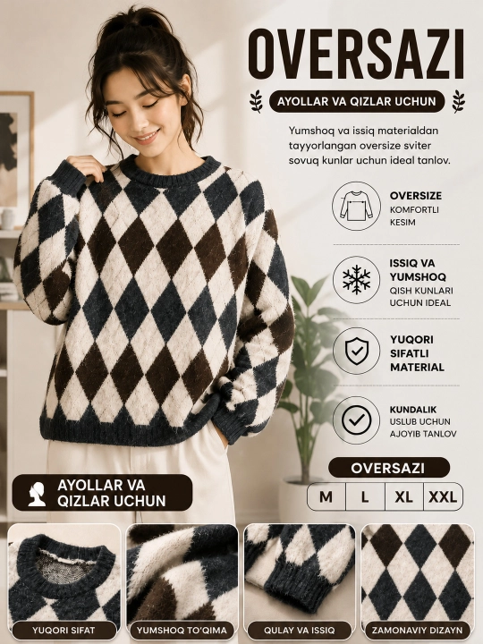Ayollar uchun sviter - 