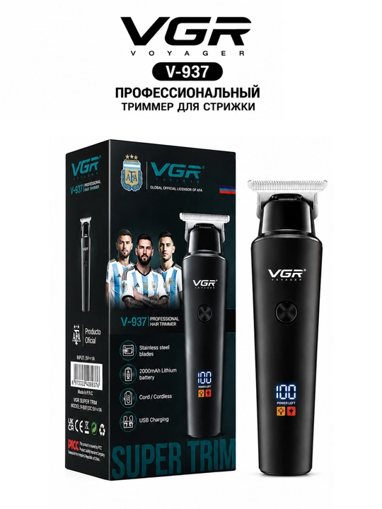 VGR V-937 professional soch va soqol olish mashinkasi, trimmer 2000 mAh, USB