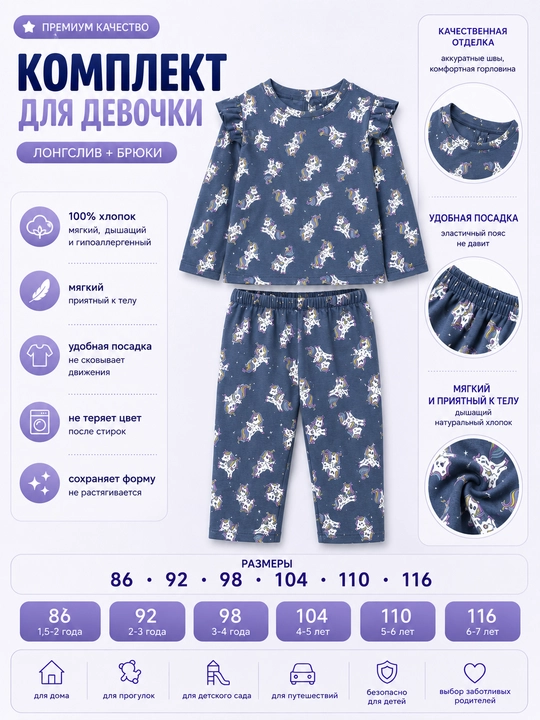 Пижама для девочек