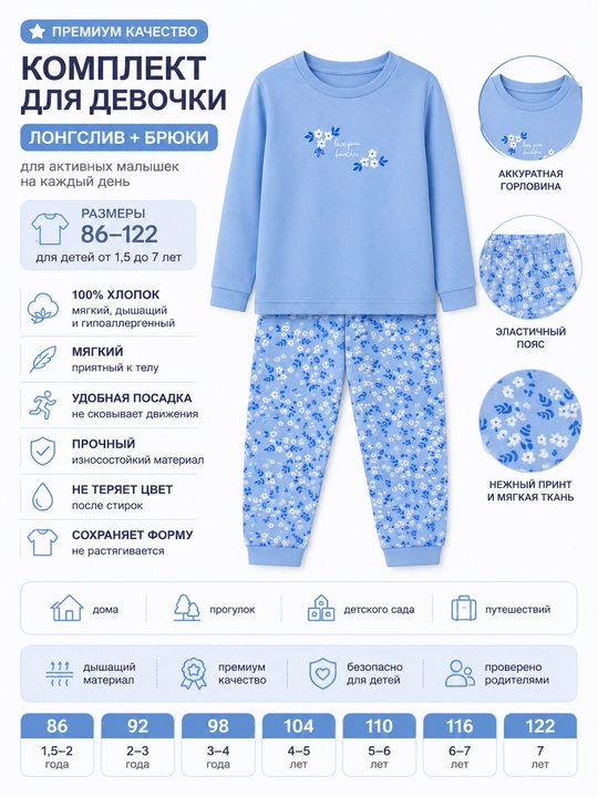 Пижама для девочек