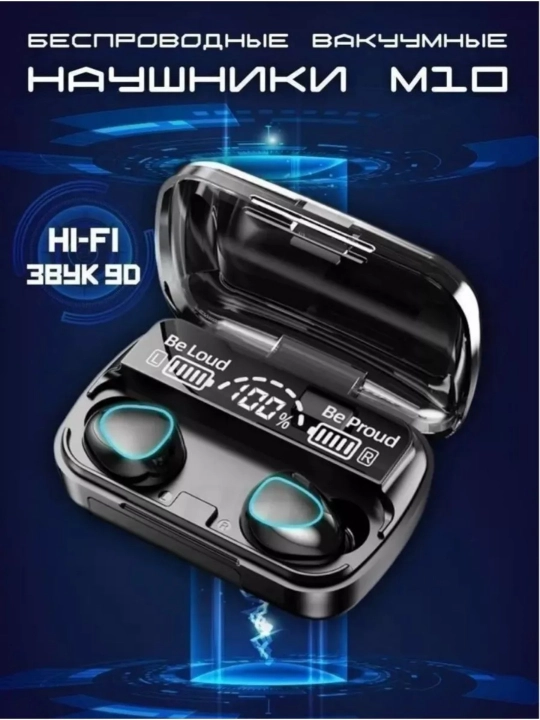 Mikrofonli simsiz naushnik, Bluetooth, USB Type-C, qora