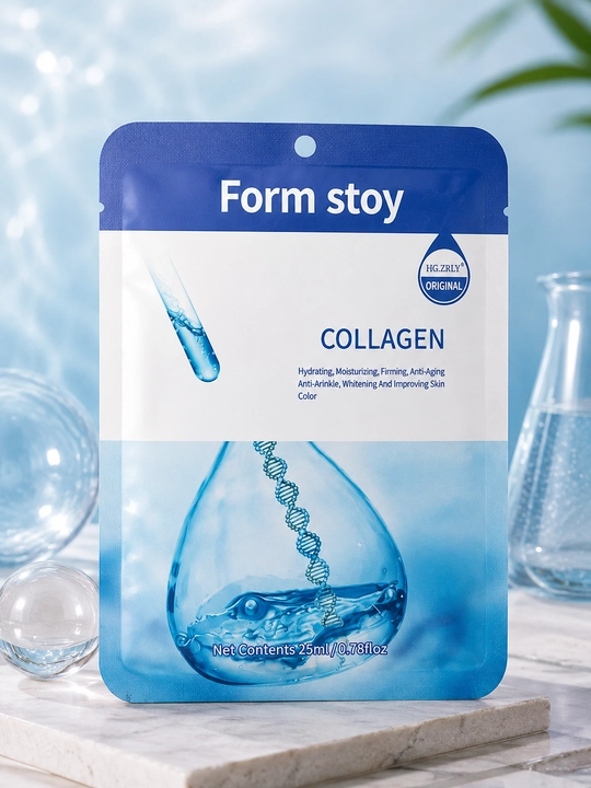 Маски для лица Form Stoy Aloe, Collagen и BIOAQUA Rice Raw Pulp, увлажнение и уход, 25 мл - 