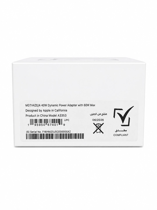 Адаптер быстрой зарядки для Apple iPhone Type-C, 40W (Max 60W) Dynamic Power