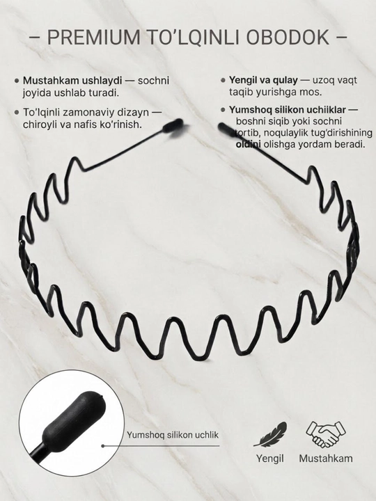 Erkaklar va ayollar uchun unisex metall prujinali gardish (spiral gardish)