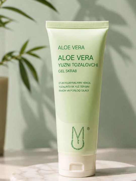 Oчищающий гель-скраб для лица с Aloe Vera