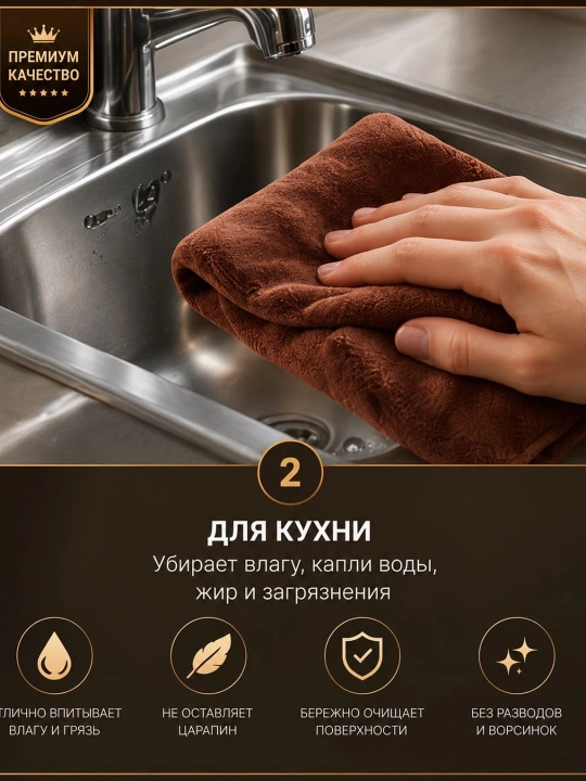 90×60 см mikrofiber sochiq, universal