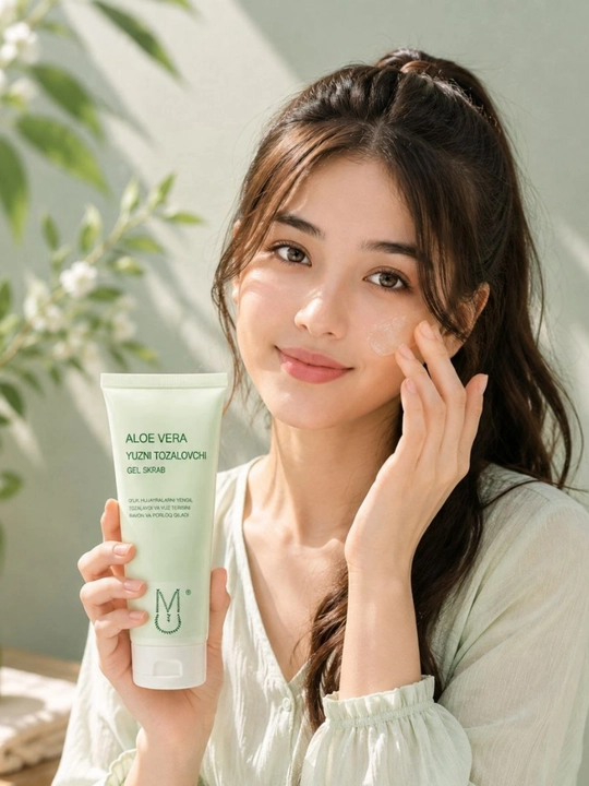 Oчищающий гель-скраб для лица с Aloe Vera
