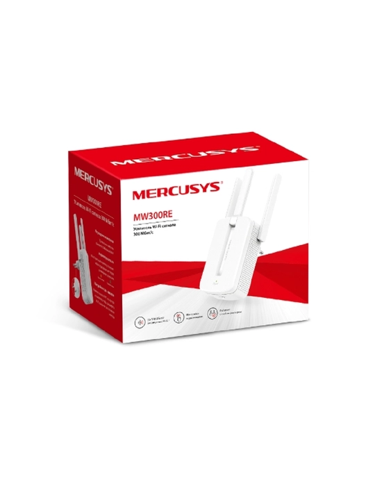 MERCUSYS MW300RE — 300 Mbit/s gacha Wi-Fi signal kuchaytirgich, 2.4 GHz