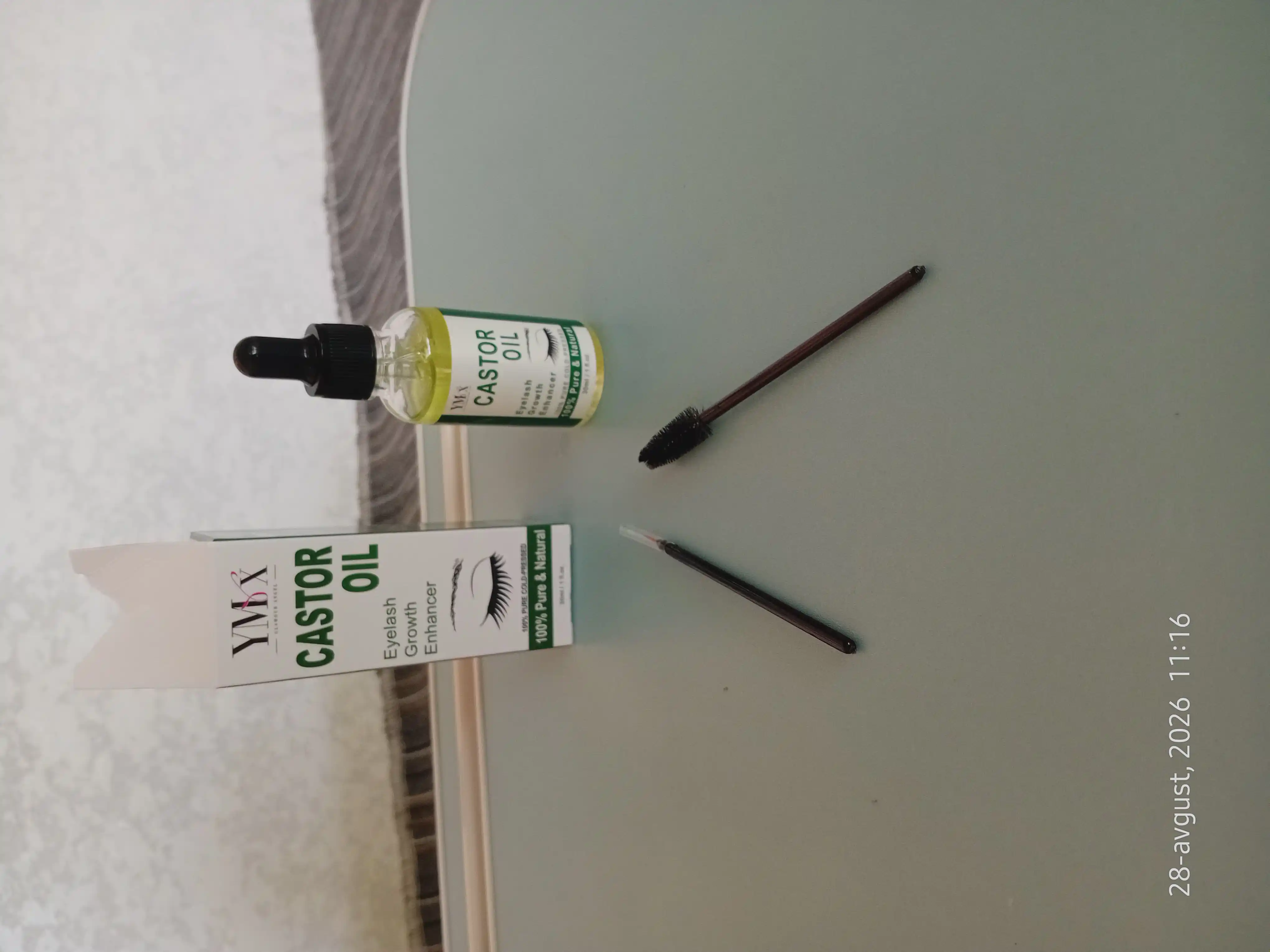 YMX kastor moyi 30 ml — kiprik va qosh uchun kastor yog‘i, qosh va kiprik parvarishi