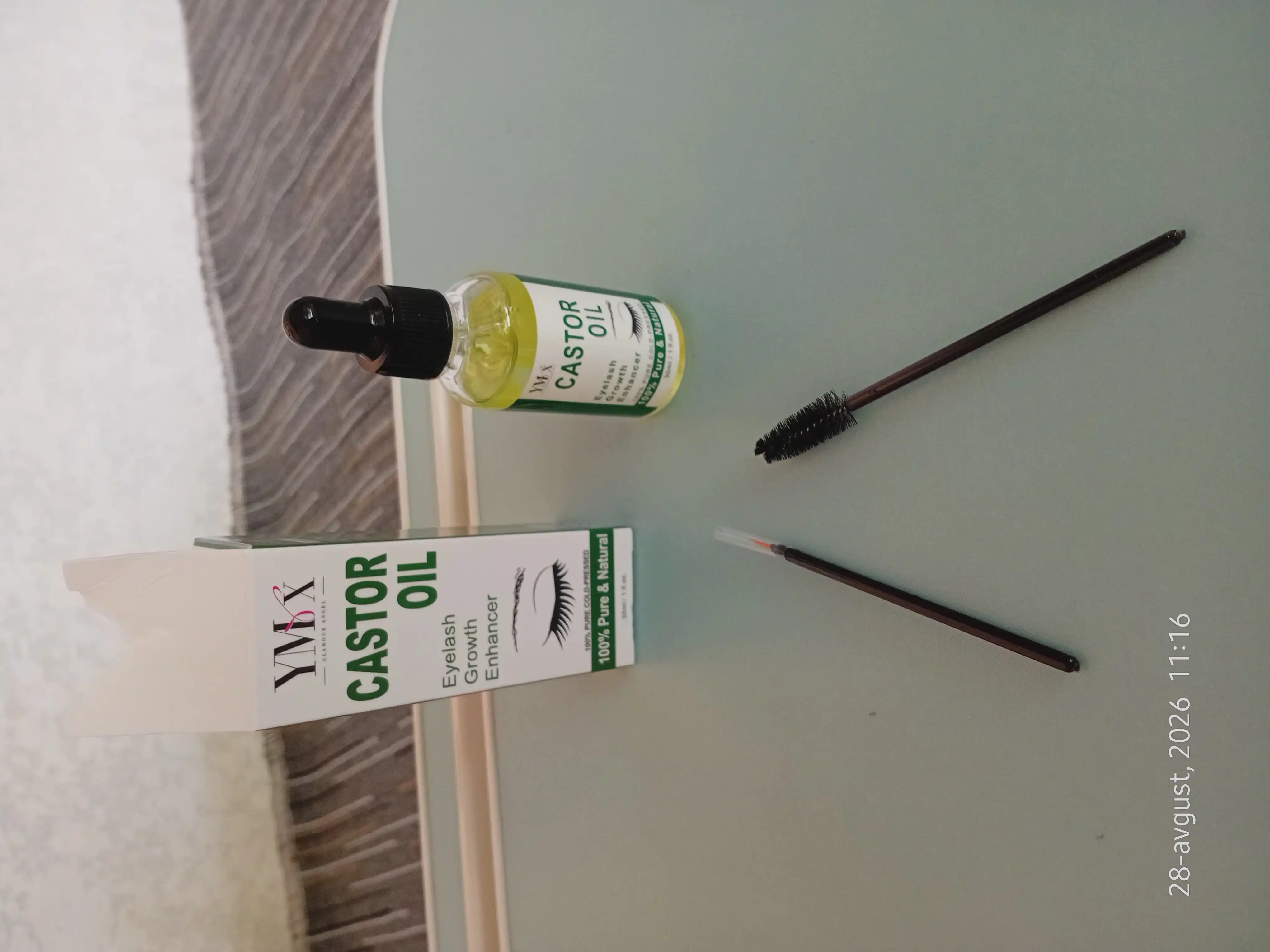 YMX kastor moyi 30 ml — kiprik va qosh uchun kastor yog‘i, qosh va kiprik parvarishi