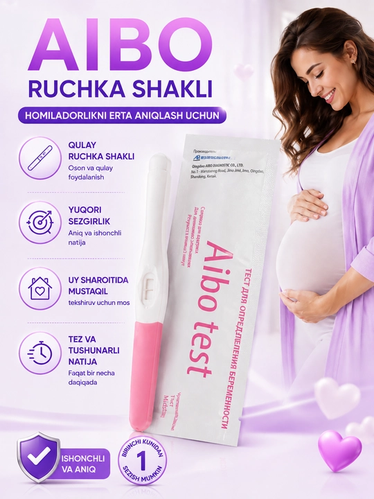 Aibo ruchka shaklidagi homiladorlik testi, 1 dona - 