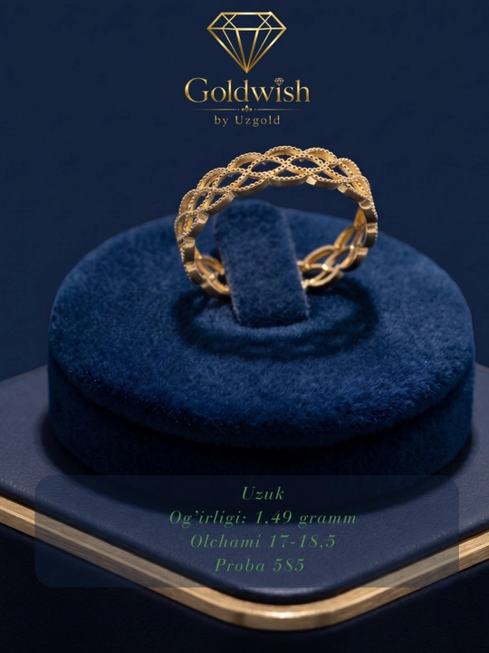 Золотое кольцо для женщин, 1,49 г, золото 585 пробы, GOLDWISH - 